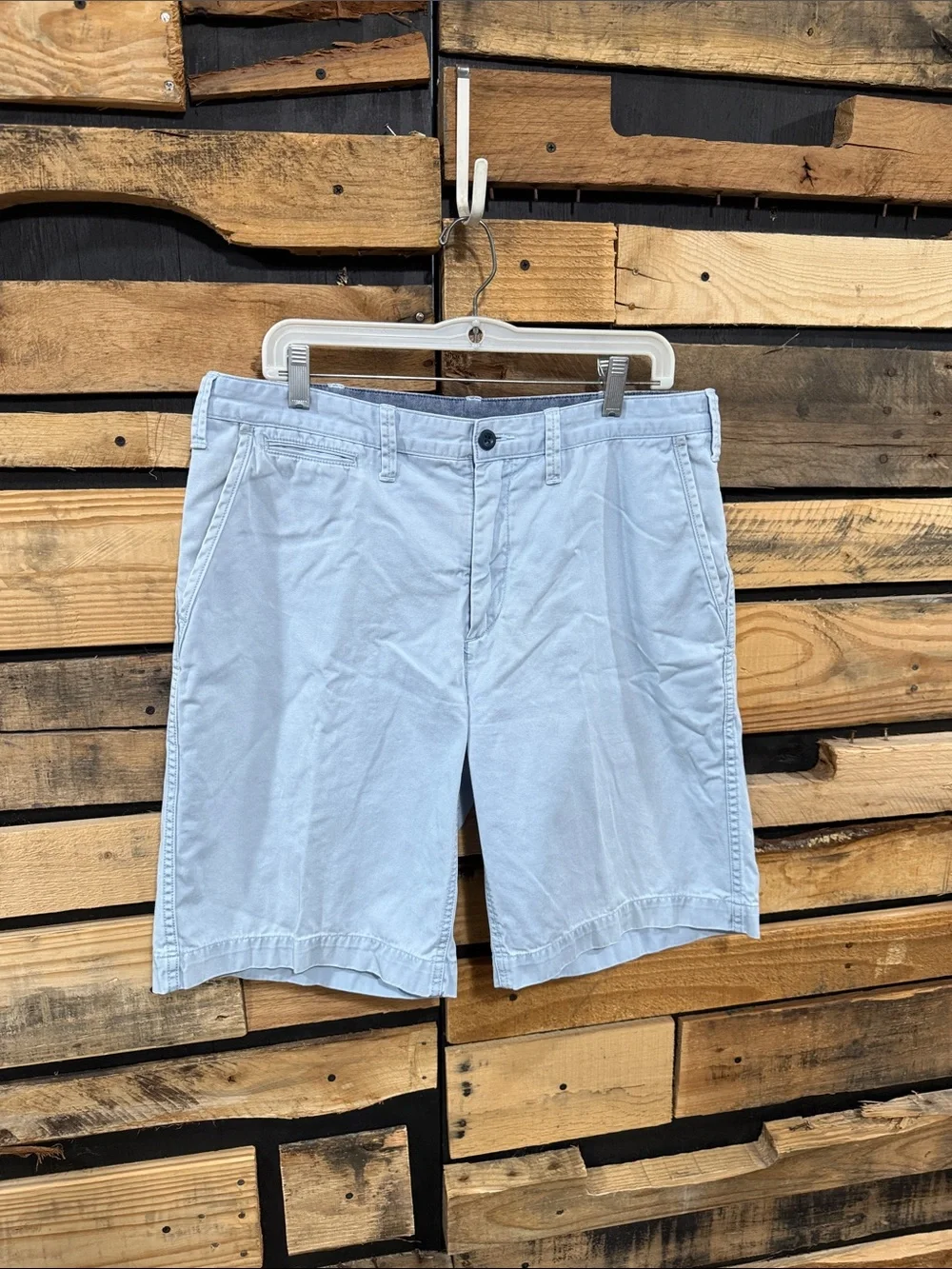Men’s Polo Ralph Lauren 9.5” Relaxed-Fit Chino baby blue‎ shorts size 34 Preppy
